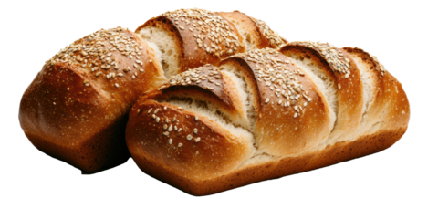 Freshly Baked Loaves of Sesame Bread Cooling on a Kitchen Counter in the Warm Afternoon Light Generative AI