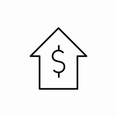 financial rise icon sign vector