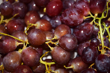 pile of fresh red grapes