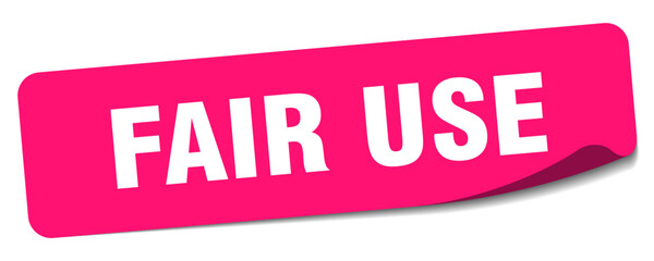 fair use sticker. fair use label