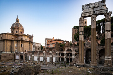 Fototapeta premium View of the Imperial Forums of Rome