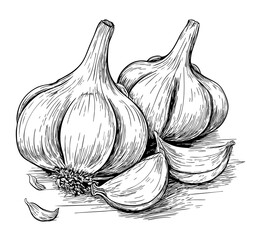 Czosnek rysunek 