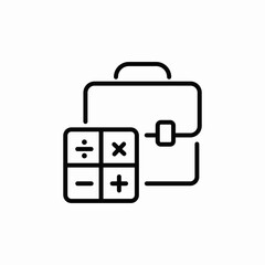 business finances calculator icon sign vector