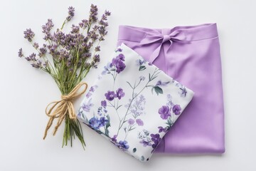 Lavender cotton women's pajama set with floral print for cozy nights