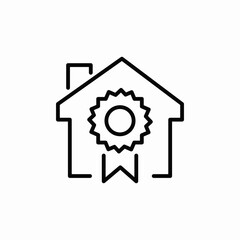 home certification icon sign vector