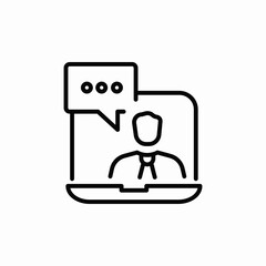 laptop business platform icon sign vector
