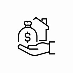 housing finances icon sign vector