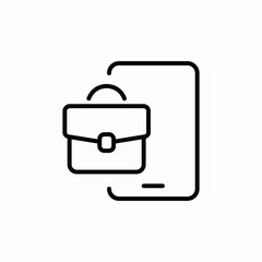 mobile work application icon sign vector