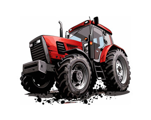 Obraz premium tractor isolated on white background