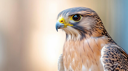 Close-Up Portrait of a Majestic Falcon