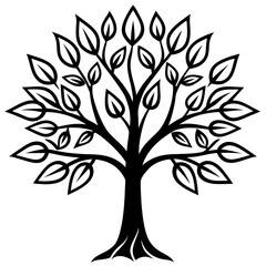 Obraz premium vector tree silhouette