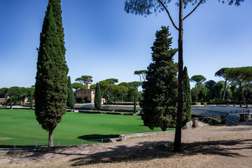 Fototapeta premium View of Piazza di Siena in Rome