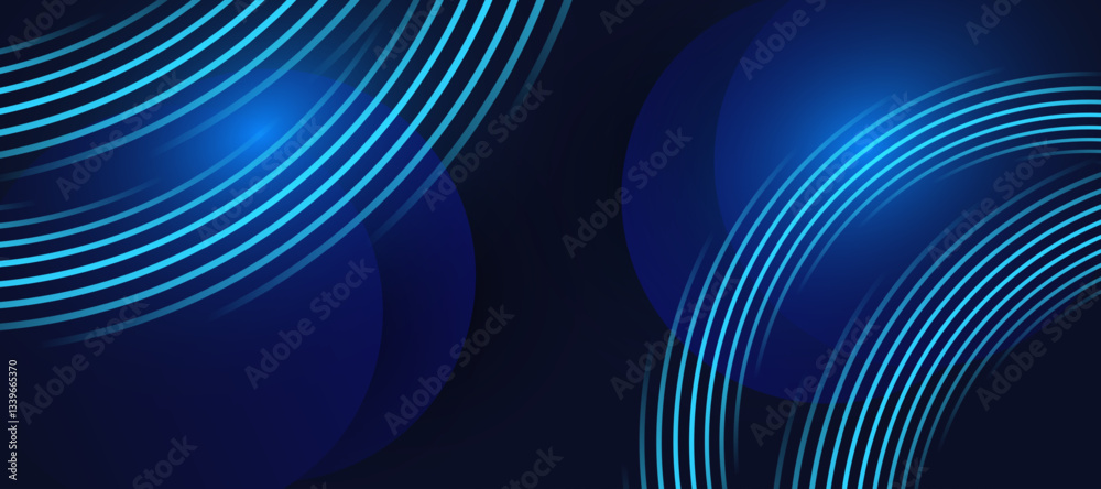 Poster abstract blue modern background with. dynamic geometric shapes. vector illustration.