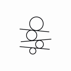 sphere craft icon sign vector