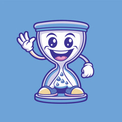 Vintage Hourglass Line Art Logo with Ornate Swirls and Classic Typography