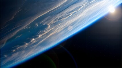 Majestic Earth Sunrise View from Space  