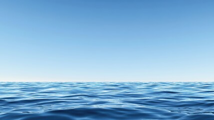 青い海と澄んだ空が広がる静かな海の風景