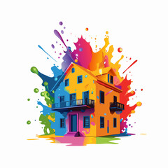 Obraz premium abstract colorful house