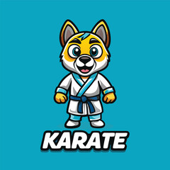 Karate Dog Logo Vector Illustration in EPS 10 Format for Mascots