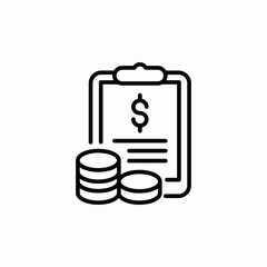 financial documents icon sign vector