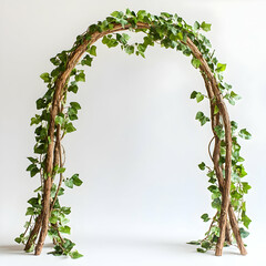 Rustic Wooden Ivy Arch Wedding Decor