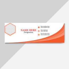 modern creative and Corporate simple clean template email signature design.