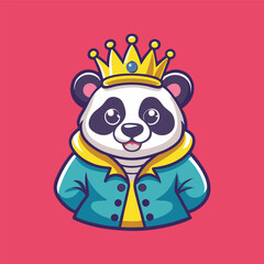 Majestic King Panda Sporting a Stylish Jacket: A Mascot of Confidence and Charm