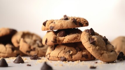 A Stack of Delicious Chocolate Chip Cookies