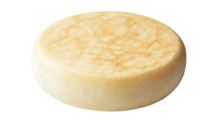 Round cheese isolated on white background