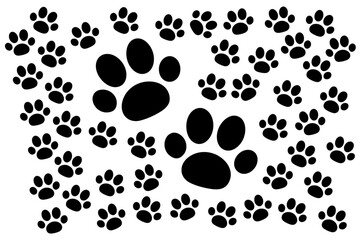 Cute Paw Print Motif Design