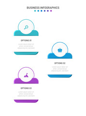 Vertical progress bar featuring 3 arrow-shaped elements, symbolizing the three stages of business strategy and progression. Clean timeline infographic design template. Vector for mobile presentation.