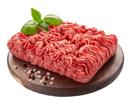 Hackfleisch isoliert auf weißen Hintergrund, Freisteller