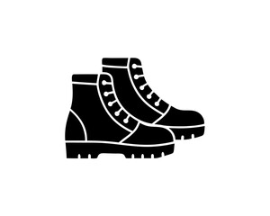 creative details Hiking Boots Icon vector illustration