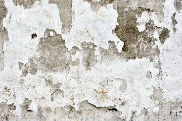 劣化した白い壁の表面、風化した表情と色彩の変化を映し出す