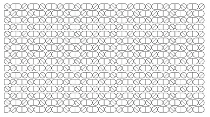 Pills pattern, outlined isolated background banner illustration