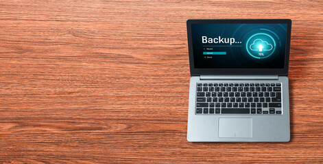 Backup Storage Data Internet Technology Business concept. Database storage cloud technology file...