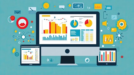 Powered Analytics for Digital Business Communication Unlocking Data-Driven Strategies, Showcasing the Role of Business Intelligence and Advanced Analytics in Shaping Successful Marketing Campaigns.