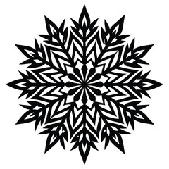 vector snowflake on white background 