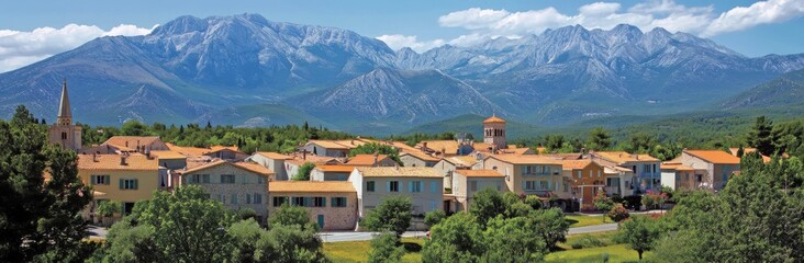 Obraz premium The Old Town of Nice in Provence-Alpes-Cote d'Azur, France, unveils its charm with a breathtaking panoramic view under rain clouds