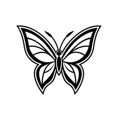 black and white butterfly