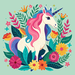 illustration  flower of an abstract horse