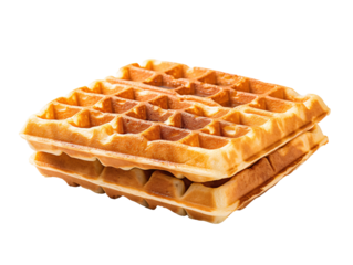a waffle with a couple of holes