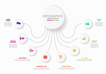 Infographic design template with place for your data. Vector illustration. © Khvost