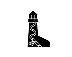 creative details Lighthouse Icon vector illustration