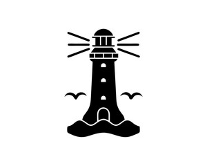 creative details Lighthouse Icon vector illustration