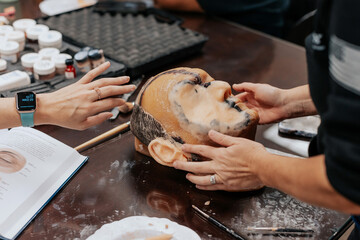 mortuary school skull reconstruction