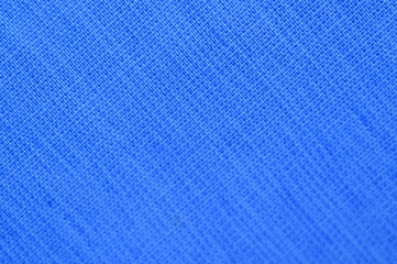 bright blue cotton fabric texture as a background, bright blue fabric texture, textile material of natural origin