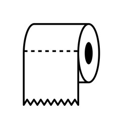 Toilet paper and tissue - anal hygiene tool used in wc, lavatory, restroom and toilet. Vector illustration isolated on white.