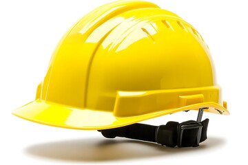 Yellow Hardhat Isolated on White for Construction Use