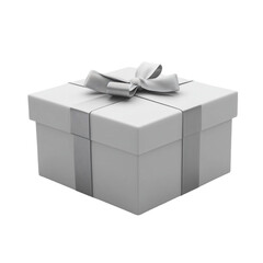 Elegant Silver Gift Box Festive Surprise Delightful Present
